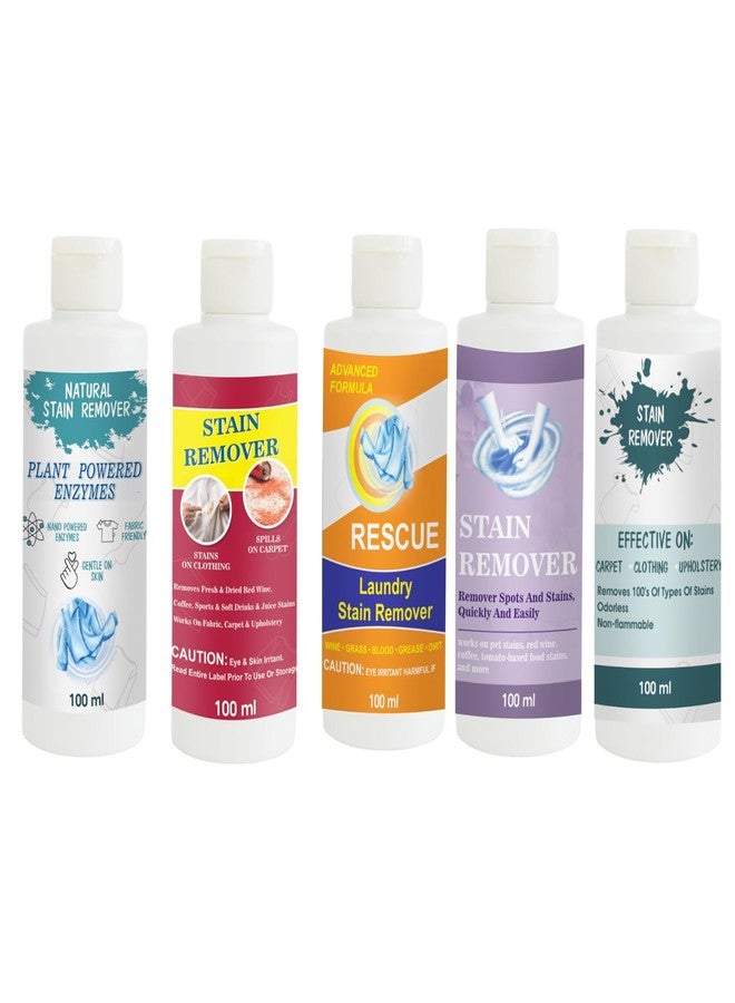 TOOVUS Stain Remover Combo Pack of Shirt, Red, Orange, Purple and Sky Stain Remover | Multi-Surface Cleaning Solution for Clothes, Fabrics, Upholstery (100 g Each) - Image 1